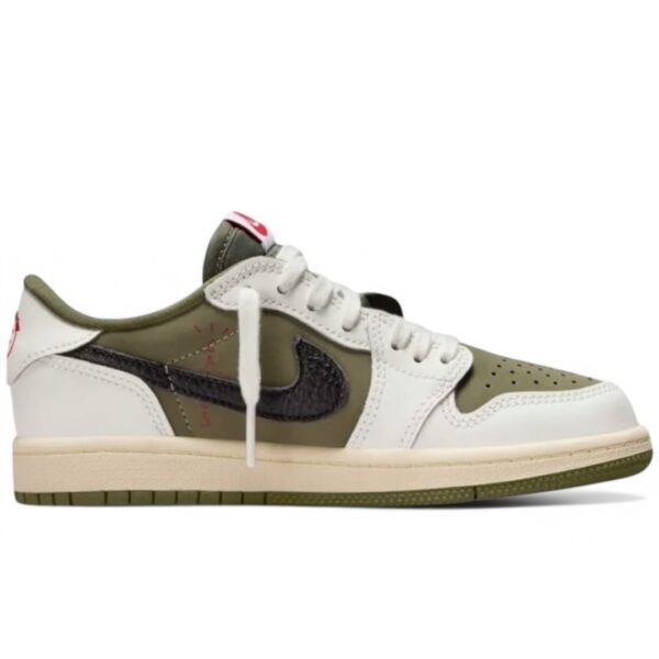 Jordan 1 Low Travis Scott Medium Olive / Para niños preescolar