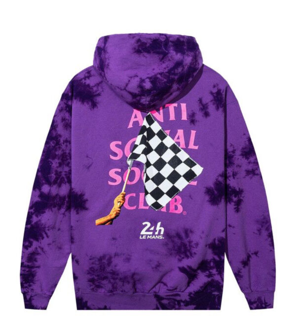 Anti Social Social Club Chequered Flag Tie Dye Hoodie