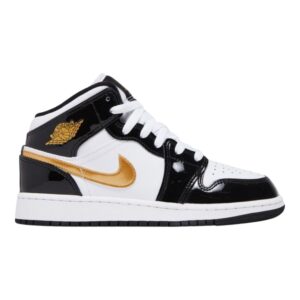 Air Jordan 1 Mid Patent “Black Gold” GS