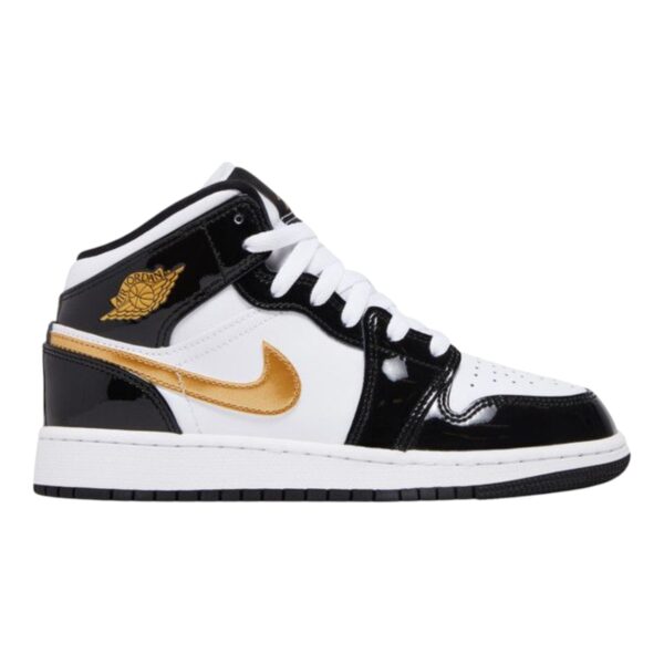 Air Jordan 1 Mid Patent “Black Gold” GS
