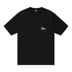 Stussy Basic Pigment Dyed Logo Tee Black