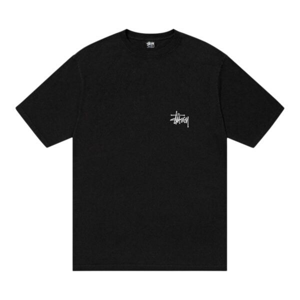 Stussy Basic Pigment Dyed Logo Tee Black