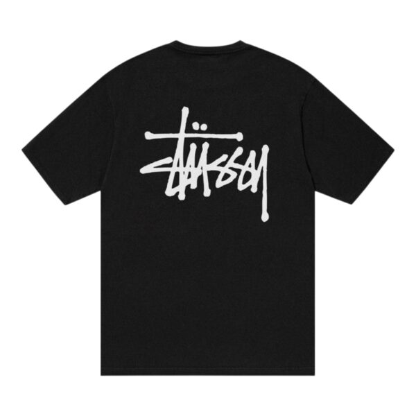 Stussy Basic Pigment Dyed Logo Tee Black - Image 2