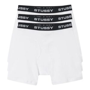 Boxer Paquete de 3 Blanco Stussy