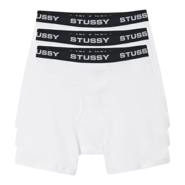 Boxer Paquete de 3 Blanco Stussy