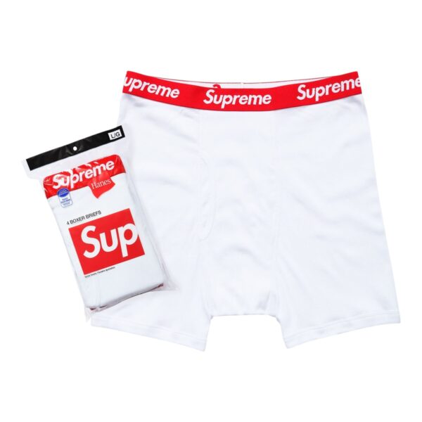 Supreme Hanes Boxers 4 Pack White