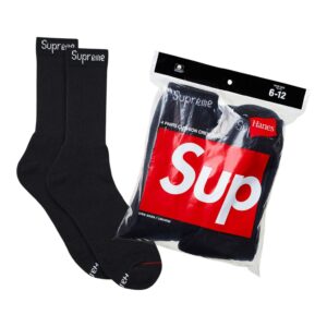 Supreme Hanes Socks 4 pack negro