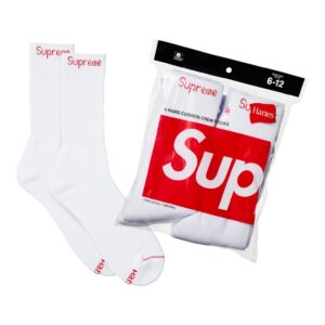 Supreme Hanes Socks 4 pack blanco